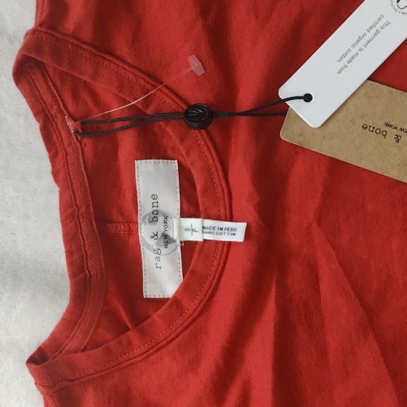 261. rag & bone Miles Tee in Principal Jersey | Color: Red - Picture 5 of 7
